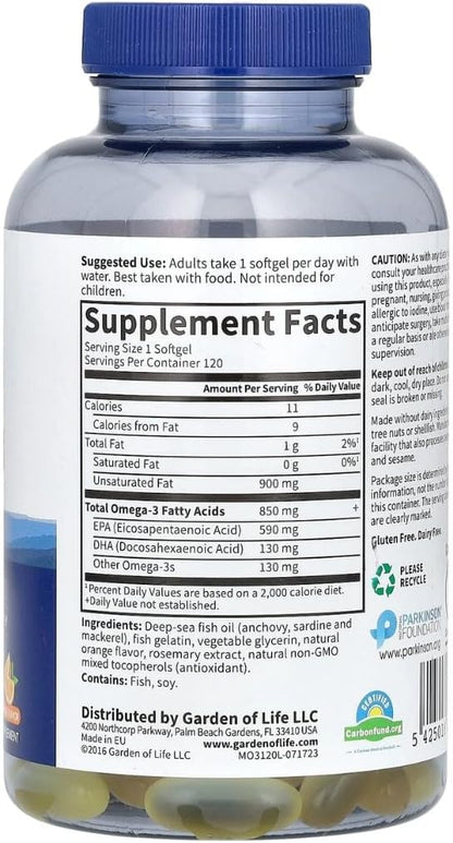 Garden Of Life, Minami Omega-3 Orange, 120 Count