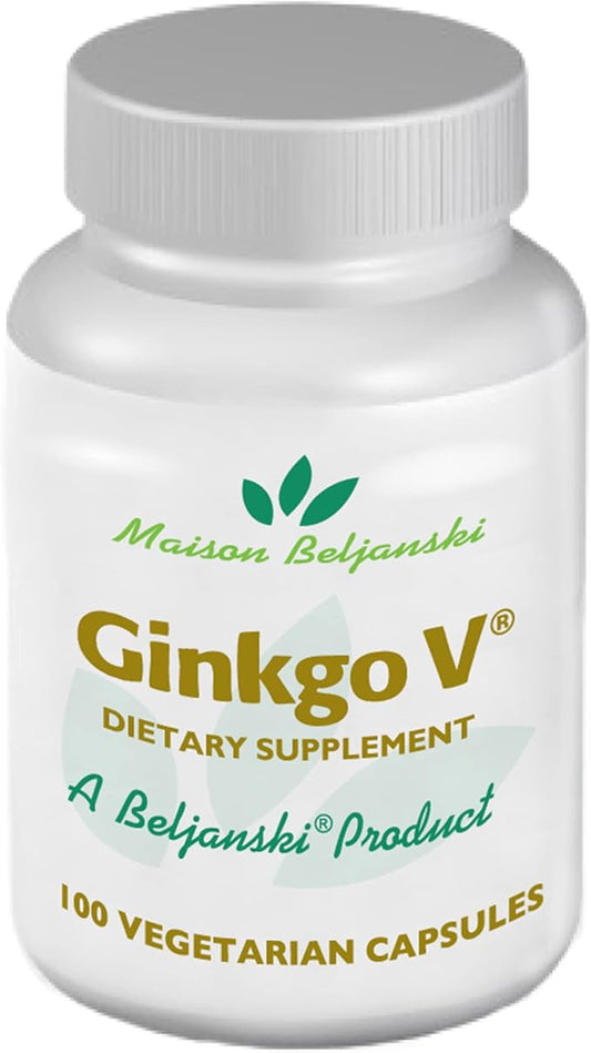 Beljanski® Products - Ginkgo V® Dietary Supplement - Ginkgo Biloba Extract - 100 Capsules