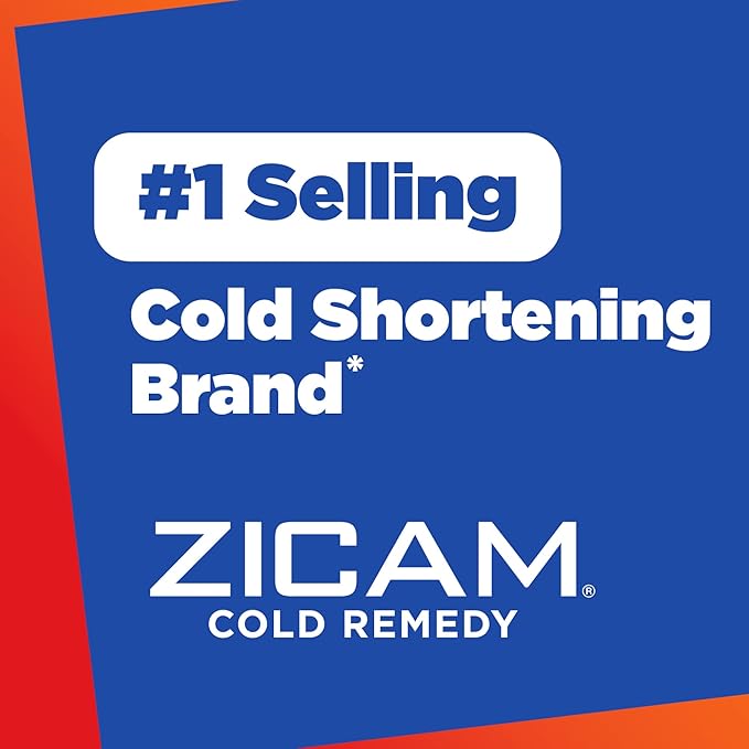 Zicam Ultra Cold Remedy Zinc Rapidmelts, Orange Cream Flavor, Homeopathic, Cold Shortening Medicine, Shortens Cold Duration, Sugar-Free, Dye-Free, 18 Count (Pack of 2)