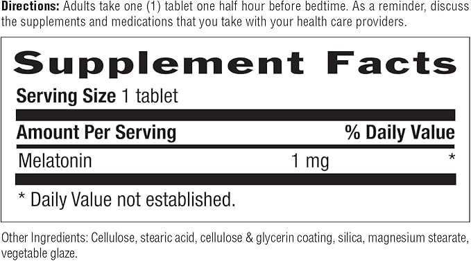 Country Life Melatonin Sleep Aid 1mg - Non-GMO, Gluten-Free, Vegan - Rapid-Release, Fast Dissolve Tablets for Optimal Sleep - No Yeast, Corn, Wheat, Soy - Pure, Authentic Ingredients