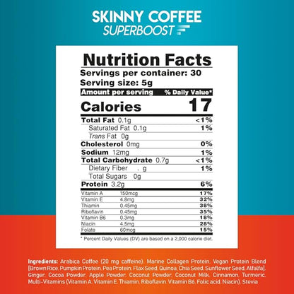 Collagen Protein Coffee Peptides Powder – for Better Focus, Energy, Digestion, Bloating & Immunity for Women & Men | Supports Glowing Skin, Hair, Nail, Skin, Bone & Joint Health | 30 Servings