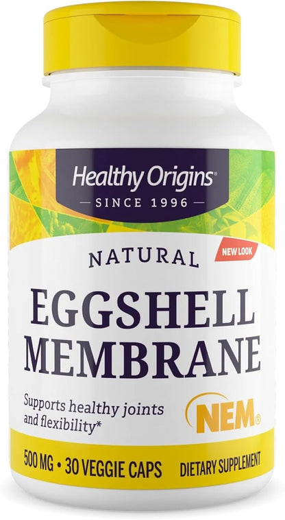 Healthy Origins Eggshell Membrane 500 mg (NEM, Non-GMO, Gluten Free, Joint Support), 30 Veggie Caps
