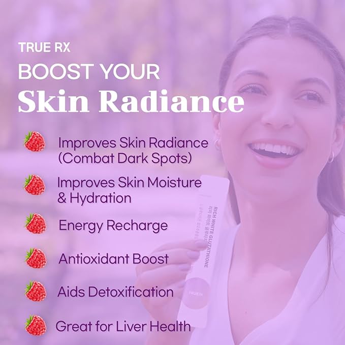 Rich L-Glutathion White 290mg 86% Korea Innerbeauty Collagen 500mg vitaminC 510mg, WhiteTomato, Raspberry Flavor, Powder Stick 14 Pouch