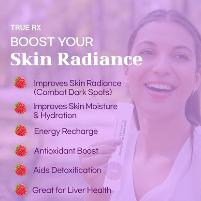 Rich L-Glutathion White 290mg 86% Korea Innerbeauty Collagen 500mg vitaminC 510mg, WhiteTomato, Raspberry Flavor, Powder Stick 14 Pouch