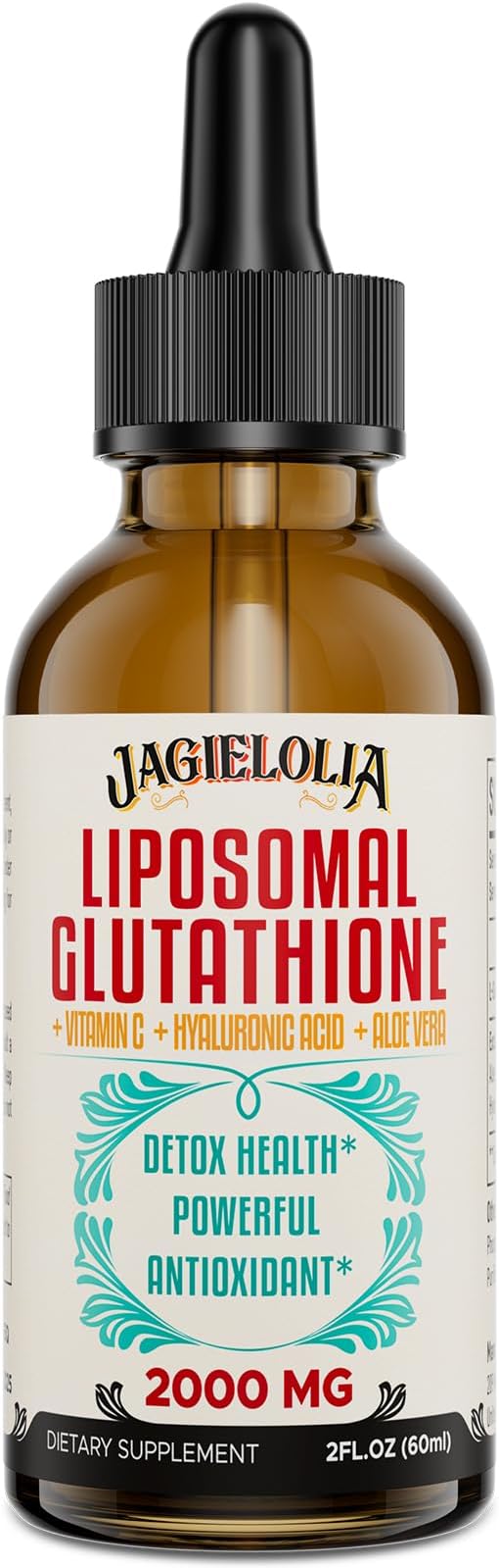 2000MG Liposomal Glutathione Liquid, Made in The USA, Glutathione Supplement with Antioxidant Complex - Immune System, Energy, Aging Defense, High Absorption, 2 Floz