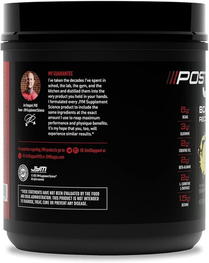 Post JYM Active Matrix Amino Recovery Powder | Pure Creatine HCL, BCAA’s, Glutamine, Carnitine, Betaine, Taurine for Maximum Strength, Repair, Definition, Performance | Lemonade Flavor 30 Servings
