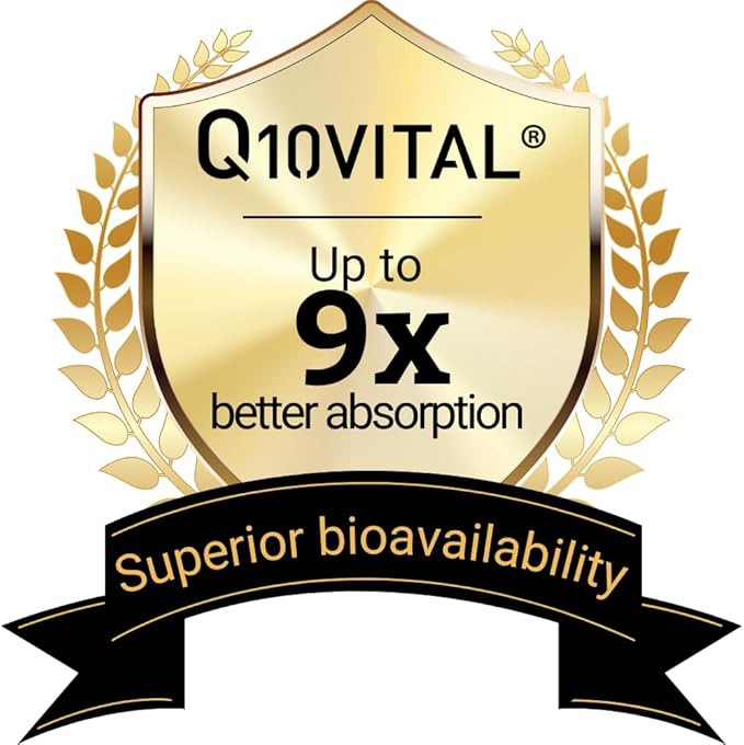 Q10Vital CoQ10 100 mg Liquid | Superior Absorption – Up to 9 Times Better Absorption | Strong Antioxidant for Heart Health, Energy Production, Anti-Aging, and Skin Health | Sugar-Free | Apple Flavor