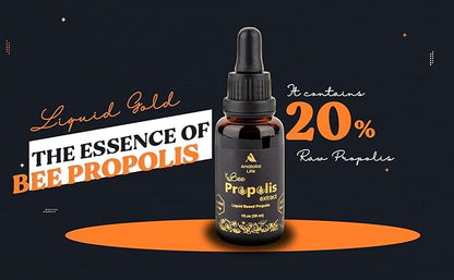 Natural Bee Propolis Extract, 30 mL, Advanced Liquid Tincture Immune System Booster and Seasonal Defense, Pure High Potency Herbal Supplement, Non-GMO (Propolis (3) Pack)…