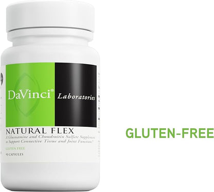 DAVINCI Labs Natural Flex - A Glucosamine and Chondroitin Sulfate Supplement to Support Connective Tissue and Joint Functions - Gluten Free - 90 Capsules