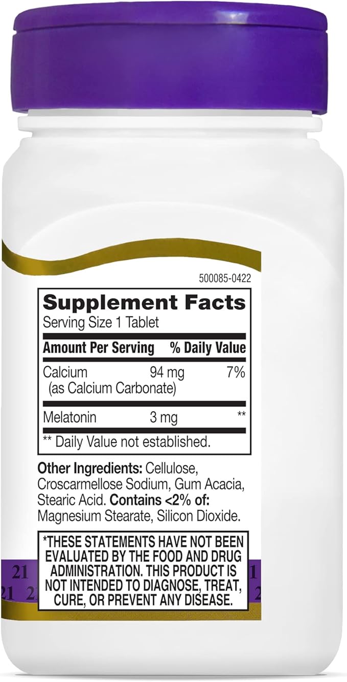 21st Century Melatonin 3 mg Tablets, 200 Count (Pack of 2)