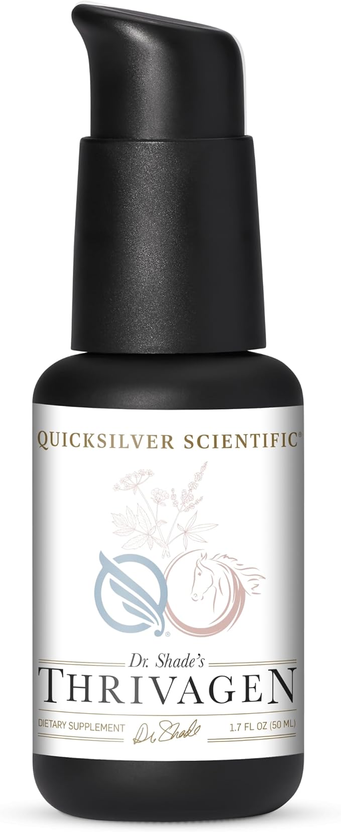 Quicksilver Scientific Thrivagen - Women's Health Supplement with 15 Energy, Hormone Balance & Adrenal Support Botanicals - Adaptogenic Herbs with Shatavari, Rhodiola & Maca Root (1.7oz / 50ml)