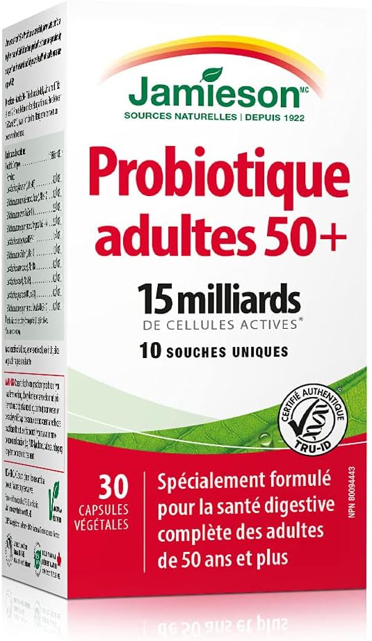 Jamieson Adult 50+ Probiotic Complex, 15 Billion, 30 vegi caps