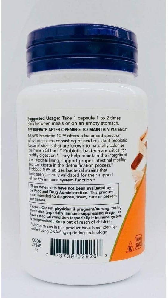 Now Probiotic-10 25 Billion, 50 Count (Pack of 2)