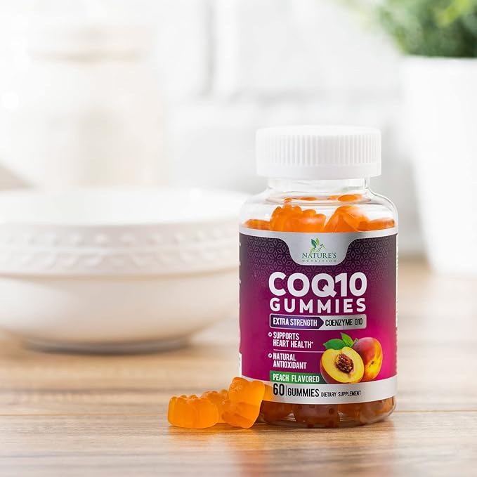 CoQ10 100mg Gummies - Coenzyme Q10 Supplement, CoQ10 Gummies Antioxidant for Heart Health Support & Energy Production, High Absorption Coenzyme Q10 Gummy Supplements - 60 Count Coenzyme Q10 Vitamins