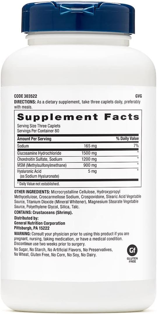 GNC TriFlex |Targeted Joint, Bone & Cartilage Health Supplement with Glucosamine Chondroitin & MSM |Support Mobility & Flexibility | 240 Caplets
