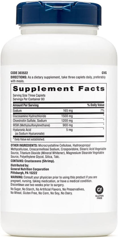 GNC TriFlex |Targeted Joint, Bone & Cartilage Health Supplement with Glucosamine Chondroitin & MSM |Support Mobility & Flexibility | 240 Caplets