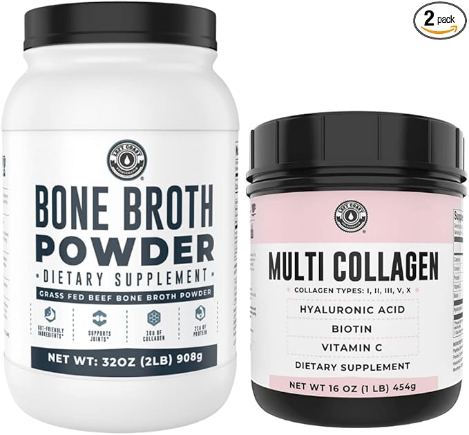 Left Coast Performance 2lb Pure Bone Broth and 1lb Multi Collagen Powder