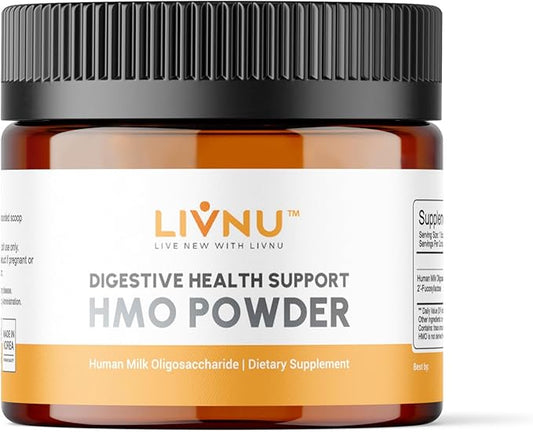 LivNu | HMO Human Milk Oligosaccharide (HMO 2'-FL) Prebiotic Powder | Gut, Stomach, and Digestive Health | 45 Servings
