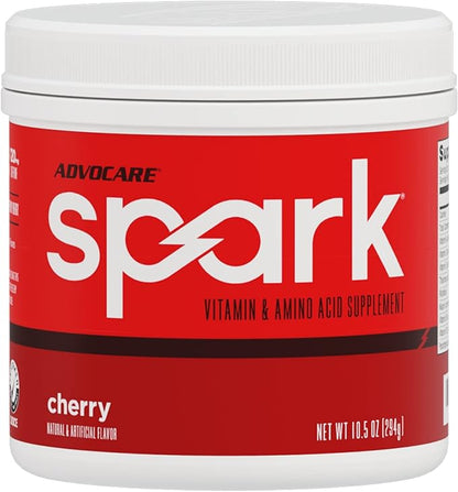 AdvoCare Spark Vitamin & Amino Acid Supplement - Focus & Energy Drink Powder Mix with Vitamin A, B-6, C & E - Also Includes L-Carnitine & L-Tyrosine - Cherry - 10.5 oz