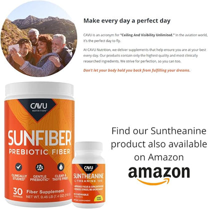 Sunfiber, Gentle Prebiotic Fiber Supplement | Promotes Comfortable Digestion & Regularity* | Intestinal & Colon Health* (30 Servings)