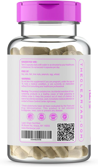 Food-Born Multivitamins for Women - 13 Daily Vitamins and 8 Minerals: A D2 C K1 E B1 B6 B12, Selenium, Zinc, Iron, etc Essentials for Health, Food-Based Bioactive Vitamins, Vegan, 60-Capsule
