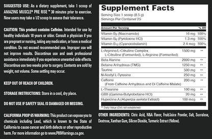 Pre Rise | Pre-Workout Powder Supplement with Caffeine & Beta-Alanine for Men & Women | 25 Servings (25 Servings, Pineapple Mango Refresh)