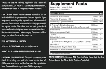 Pre Rise | Pre-Workout Powder Supplement with Caffeine & Beta-Alanine for Men & Women | 25 Servings (25 Servings, Watermelon Rush)