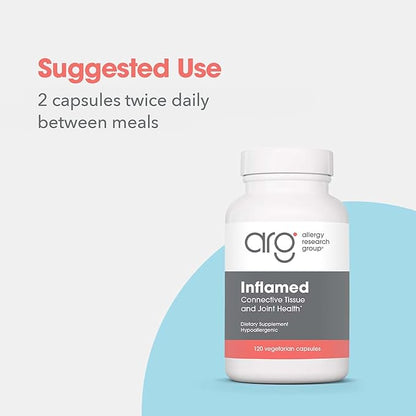 Allergy Research Group InflaMed Joint Health Supplement - Joint Support Supplement for Men & Women, Molybdenum, Turmeric, MSM, Boswellia,Connective Tissue Health - 120 Count
