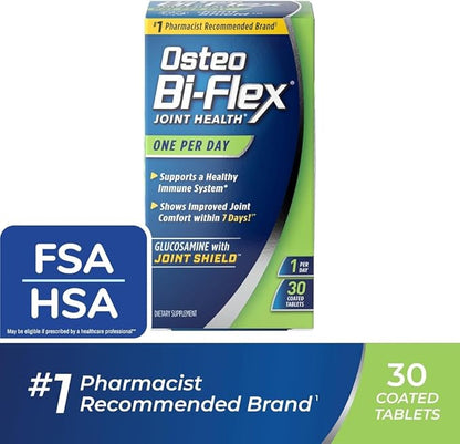 Osteo Bi-Flex One Per Day, Glucosamine Joint Health Supplement with Vitamin D, 30 Coated Tablets