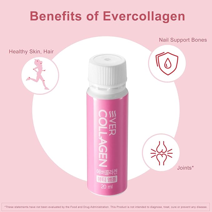 Beauty Ampoule - Liquid Marine Multi Collagen Drink Low Molecular Collagen Peptitdes Drinkable Supplement for Hair, Skin, Nail (1 Bottle Per Day, 14 Bottles)