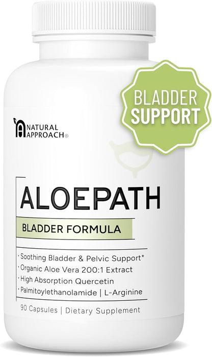 200x Aloe Vera Extract for Bladder Health with Quercetin, PEA & L-Arginine - Organic Aloe Vera Capsules - USA Manufactured Premium Aloe Vera Supplement - Easy To Swallow Pills - 90 Capsules