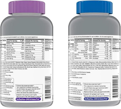 WW Centrum Silver Women's 50 Plus & Men's 50 Plus Multivitamin 275 Tablets Combo Pack, Multivitamin Supplement + 7-Day Travel Pill Organizer