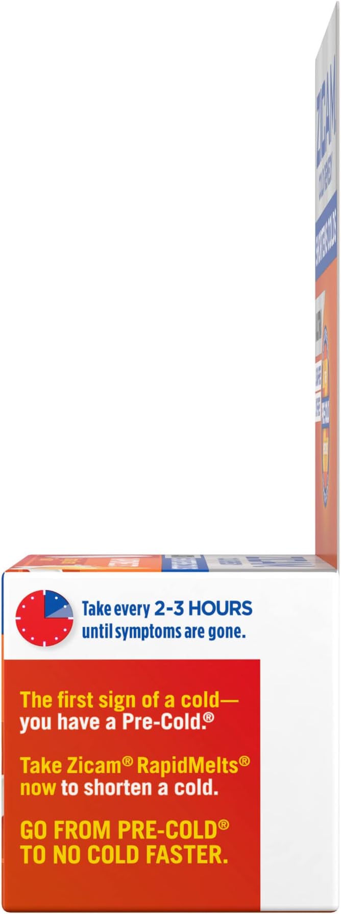 Zicam Ultra Cold Remedy Zinc Rapidmelts, Orange Cream Flavor, Homeopathic, Cold Shortening Medicine, Shortens Cold Duration, Sugar-Free, Dye-Free, 18 Count (Pack of 2)