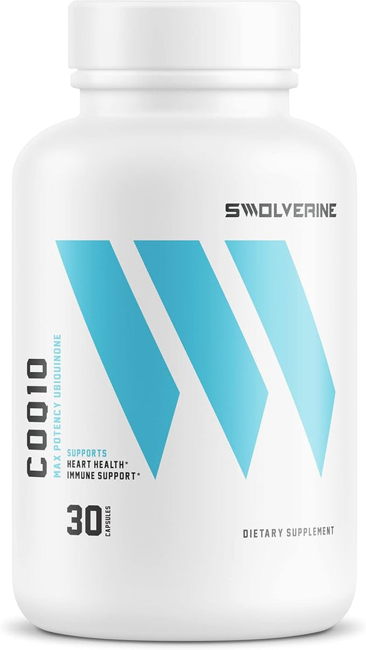 Swolverine CoQ10 | 100mg, Antioxidant for Heart Health, Supports Cellular Energy, 30 Count Softgels Non-GMO