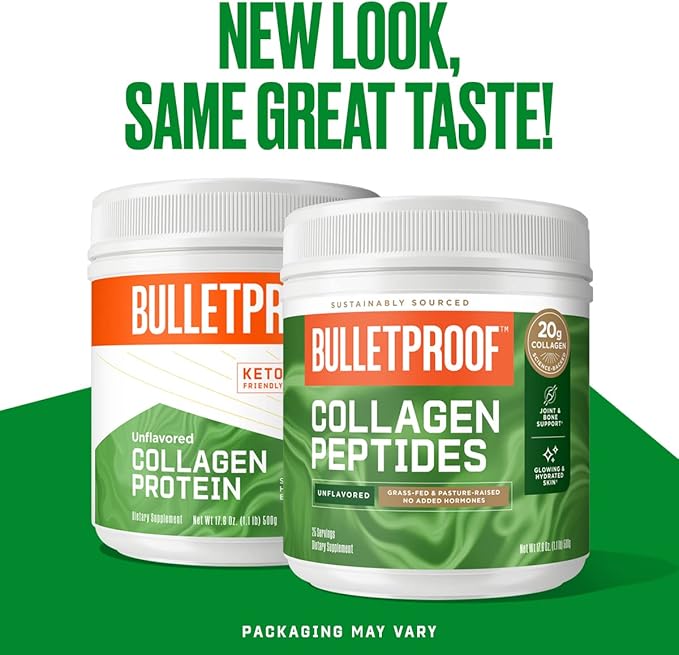 Bulletproof Duo Kit | Collagen Peptides Protein Powder for Skin, Bones and Joints — 18g Protein, 17.6 Oz & InnerFuel Prebiotic Fiber Powder for Gut, Gas Relief, Digestive Health and Immune Support