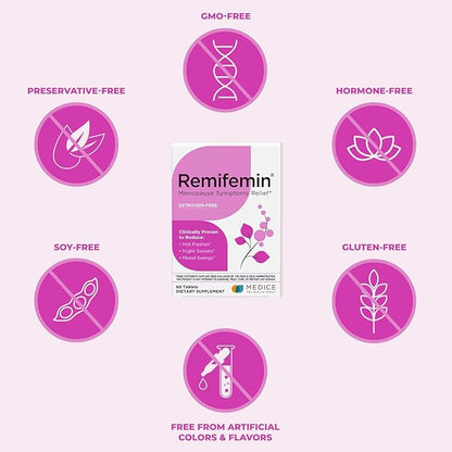 Menopause Symptoms Relief - Clinically Proven Ingredients - Menopause Supplements - Black Cohosh - Estrogen-Free - Made in Germany - 60 Tablets