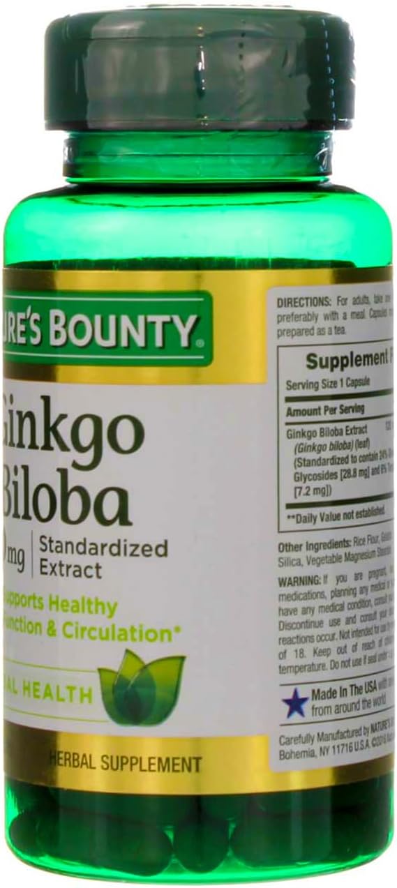 Nature's Bounty Ginkgo Biloba Capsule 120 mg 100 ea