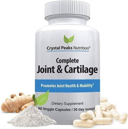 Joint Supplement with MAX Strength Turmeric Curcumin - Joint Support Capsules - Daily Vegan Turmeric for Joint Mobility and Flexibility with Black Pepper Extract BioPerine. 60 Capsules/30 Day Supply