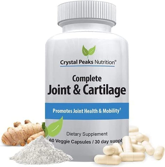 Joint Supplement with MAX Strength Turmeric Curcumin - Joint Support Capsules - Daily Vegan Turmeric for Joint Mobility and Flexibility with Black Pepper Extract BioPerine. 60 Capsules/30 Day Supply