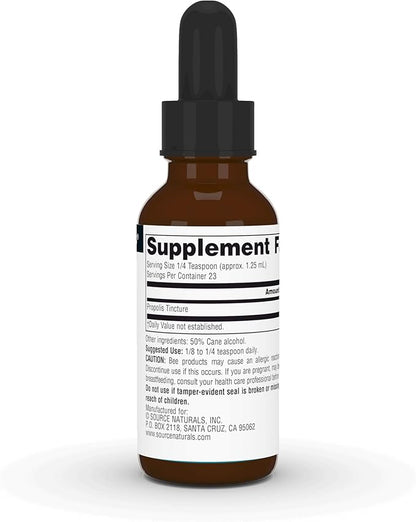 Source Naturals Propolis Liquid Extract - Dietary Supplement Produced by Honey Bees - 1 Fluid oz