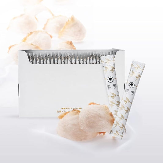Extract Powder Stick | with Natural Swiftlet Nests Extract, Collagen Peptides, Sialic Acid, Nourishes Skin, Body, Anti-Aging Japanese Beauty, Healthy Supplement, 30 PCS, 3.92kcal, 1g per Sachet