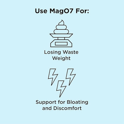 nbpure MagO7 - Natural Colon Cleanse & Detox | Occasional Constipation Relief, Stool Softening, & Bloating Support for Men & Women | Ozonated Magnesium Oxide, 90 Capsules