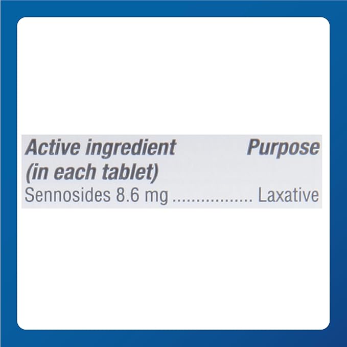Major Senna 8.6 mg Natural Vegetable Laxative Tablets - Made with Sennosides - Promotes Occasional Constipation Relief - 100 Tablets