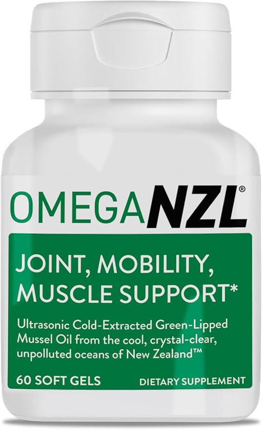 Original Omega-3 Joint Support Supplement, Best Natural Muscle Relief, Green Lipped Mussel Oil, 60 Softgels, No Fishy Aftertaste