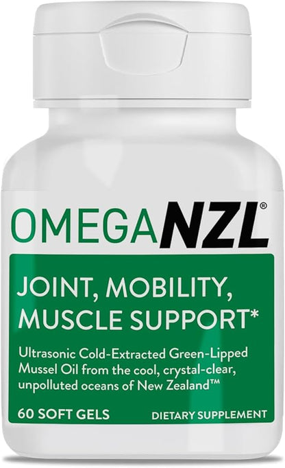 Original Omega-3 Joint Support Supplement, Best Natural Muscle Relief, Green Lipped Mussel Oil, 60 Softgels, No Fishy Aftertaste