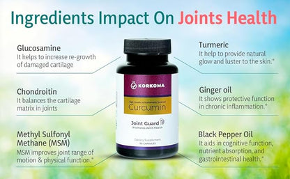 Curcumin Joint Guard - Dietary Supplement with Turmeric Extract, Promotes Joint Health, 90 Capsules