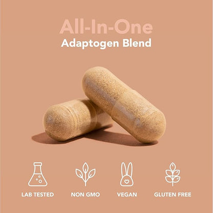 Enveed Superfoods ADAPTOGENS | Adaptogenic Support Supplement — Ashwagandha, Maca Root & Full Spectrum Mushrooms | Boost Your Immune Response & Energy Levels with 100% Natural Ingredients—30 Servings