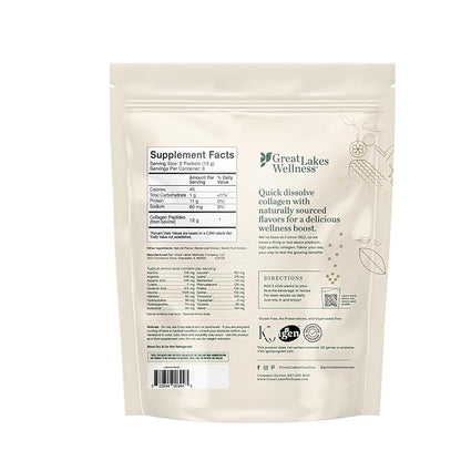 Great Lakes Wellness Collagen Peptides Powder for Skin, Hair, Nails, Joints & Digestion - Variety Flavors - Quick Dissolve Hydrolyzed, Non-GMO, Kosher - 20 Sticks
