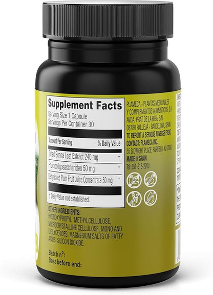 Quickisen Laxative Capsules, Relief from Occasional Constipation, Natural Senna Extract, Supports Intestinal Health, Dietary Supplement Gluten-Free and Dairy-Free, 30 Capsules