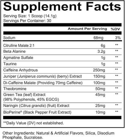REDCON1 Total War Pre Workout Powder, Apple Cider - Beta Alanine + Citrulline Malate Keto Friendly Preworkout for Men & Women with 320mg of Caffeine - Fast Acting (30 Servings)
